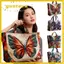 Túi Tote chần bông nữ GUSTAVA, Túi xách du lịch in họa tiết bướm, Túi đeo vai vải Cotton dung tích lớn nhẹ thời trang hợp thời trang dành cho nữ