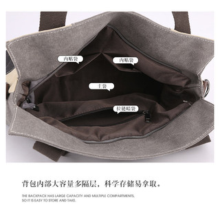 Túi vải canvas chặn màu thời trang đơn giản retro dung lượng lớn