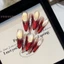 10 Chiếc Giấy Vàng Pháp Blush Bướm Handmade Móng Tay Giả Có Mắt Mèo Kim Cương Giả