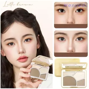 Bảng vẽ đường viền mặt WANYEDI, Bảng tô sáng đường viền có thể tích hợp, Bảng trang điểm mượt mà 3 trong 1 lâu trôi Vẻ ngoài tự nhiên