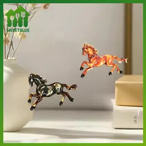 SWEET Tinh Tế Kim Cương Giả Chạy Ngựa Trâm Cài Dành Cho Nữ Men 4 Màu Động Vật Trâm Cài Năm Ngựa Dự Tiệc Trang Sức Quà Tặng n