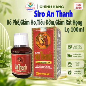 Siro Cao An Thanh Của Nam Dược Hỗ Trợ Bổ Phế,Giảm Ho,Tiêu Đờm,Giảm Đau Rát Họng,Khản Tiếng- Lọ 100ml
