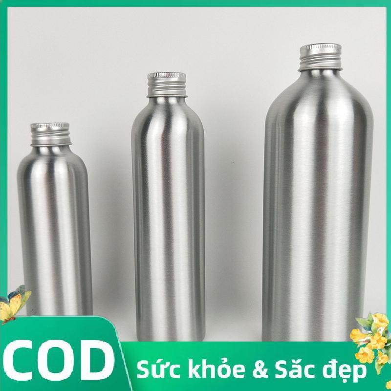 Trong kho 30ml-250ml Bạc nhôm chai với vít cap Nước hoa Mỹ phẩm toner chai nước du lịch Protable bơm lại chai cá tuyết