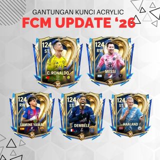 FC Móc chìa khóa di động máy chơi bóng đá Acrylic cao cấp fcm 26 HD chống nước in UV 6 cm