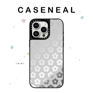 Ốp điện thoại gương chất lượng cao hoa trắng CASENEAL Thích hợp cho iPhone 17ProMax 17pro 17 air 16promax 16 15promax 15 14promax 13 13promax Ốp lưng cứng chống rơi thời trang