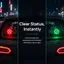 LACYESUK Rideshare LED Sign, Đèn báo LED taxi không cần khoan sáng tạo, Bóng đèn LED đặc biệt nhiều màu T-A-X-I LED Car Taxi Indicator Taxi Cab