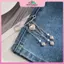 MYPANDA Handmade Dễ Thương An Toàn Pin Dây Xích Huy Hiệu Trâm Cài Charm Đính Hạt Thẩm Mỹ sel Dây Xích Mặt Dây Chuyền Trái Tim.