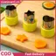 XUAN 3 Cái / bộ Hình Trái Tim Ngôi Sao Hoa Cắt Rau Củ Tay Cầm Nhựa Di Động Thép Không Gỉ Cắt Trái Cây Tiện Ích Nhà Bếp VN