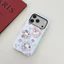 Ốp điện thoại iPhone Alice Bunny nền Argyle màu xanh, chủ đề tiệc trà [1 Ốp điện thoại có thể tháo rời 2 trong 1] Ốp điện thoại có thể tháo rời 2 trong 1 17 / 16 / 15 / 14 / 13 / 12 / 11 Pro Max Plus