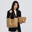 OLVIDO 2 Bộ Túi Đeo Vai Thời Trang, Túi Tote Tối Giản Da PU Màu Trơn, Túi Xách Du Lịch Dung Tích Lớn Cho Nữ Bé Gái