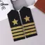 KUZHEN 1 Cặp Trang Trí Quần Áo Epaulettes Pentagram Epaulet Phi Công Chuyên Nghiệp Đồng Phục Epaulet Thủ Công Huy Hiệu Vai DIY Phụ Kiện HOT