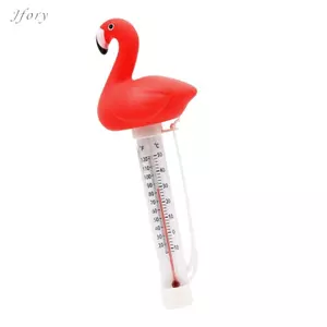 Jfory Nhiệt Kế Bể Bơi Nổi Chống Vỡ Flamingo Đo Nhiệt Kế Nước Cho Lót Bể Bơi Tắm Đá Bồn Tắm Nước Nóng Tắm Cá Ao