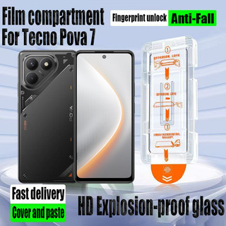 1- 2 Miếng Dán Đơn Giản HD Kính Cường Lực Bảo Vệ Màn Hình Cho Tecno Pova 7 4G Pro 5G Bảo Vệ Flim
