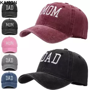 KANGN DAD MOM Mũ bóng chày thêu, Tấm che Mũ phai màu đau khổ cổ điển, Mũ chống nắng thể thao ngoài trời Hiphop có thể điều chỉnh