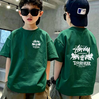 Áo Thun Hè Trẻ Em Đen In  TOUGHGEAR 2 Mặt, Chất Vải Bông Thoáng Mát Thấm Mồ Hôi COD