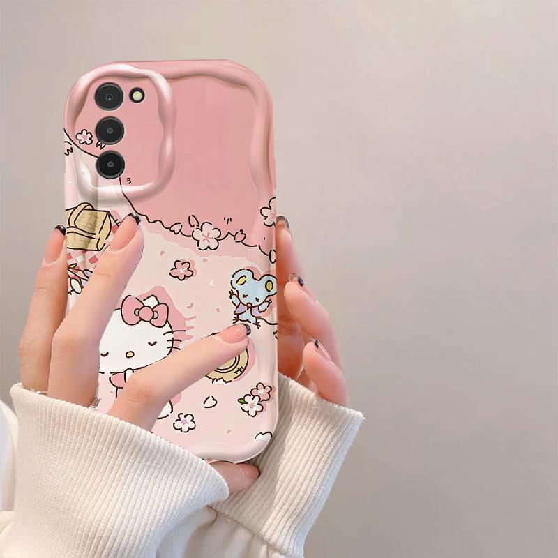 Thích Hợp Cho Samsung A11 A02S A03S 3D TPU Mềm Hoạt Hình Kitty Nữ Vỏ Điện Thoại Chống Sốc