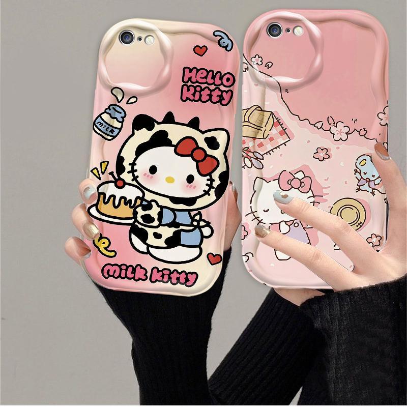Thích Hợp Cho iPhone 6 6S 6 Plus 6S Plus 7 8 Plus SE 2020 3D TPU Mềm Hoạt Hình Kitty Nữ Vỏ Điện Thoại Chống Sốc