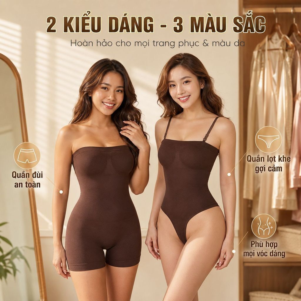 🔥Giá sốc🔥Bodysuit ôm dáng cạp cao | Bodysuit định hình gen bụng |Bodysuit siết eo phong cách Mỹ | Đồ lót định hình