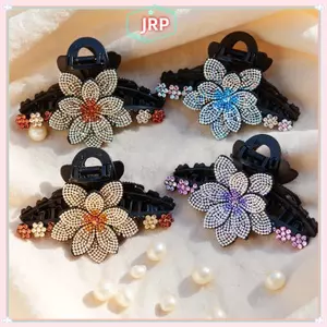 JRP 1 Cái Nữ Thời Trang Kim Cương Giả Hairgrip Barrettes Hoa Vuốt Tóc Kẹp Tóc Cho Bé Gái Tóc Cua Phụ Kiện Tóc JRP