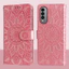 Ví da từ tính Flip Case cho Wiko T50 Vỏ điện thoại hoa hướng dương dập nổi
