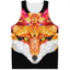 Dễ thương Fox 3D Tank Top Unisex, Áo thun động vật không tay mùa hè, Nhanh khô mềm thoáng khí Áo thường ngày