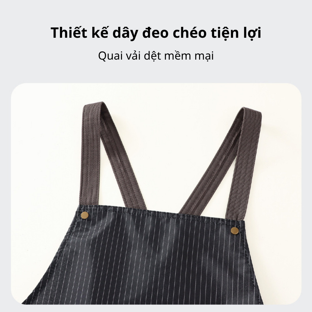 Tạp Dề Nấu Ăn HomeMate Chống Thấm Dầu, Có Khăn Lau Tay San Hô Tháo Rời Kèm Túi Đựng Đồ Tiện Lợi