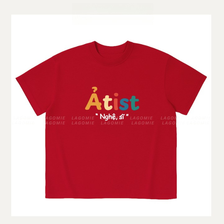 （Giao hàng 24h）Angela Áo Thun Boxy Local Brand In Chữ ARTIST NGHỆ SĨ Cotton 100% Nam Nữ Unisex Thương Hiệu
