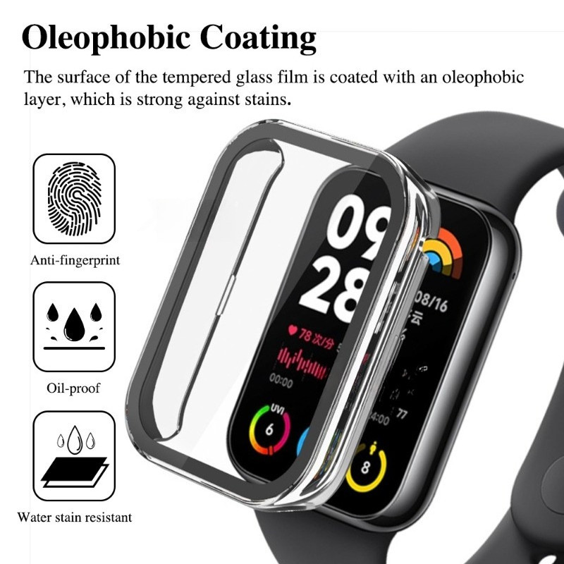 Vỏ bảo vệ cứng PC cho Xiaomi Smart Band 10 Pro, kính cường lực + ốp PC cho Xiaomi Smart Band 10Pro Band 10 Pro