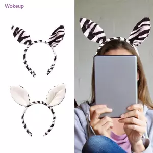Woke Girl Halloween Băng Đô Lễ Hội Ngựa Vằn Tai Mũ Băng Đô Quấn Tóc Vui Nhộn Mũ