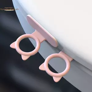 TRTR 2 Chiếc Bồn Cầu Nâng Ghế Đa Năng Silicon Tự Dính Tay Cầm Cửa Tủ Tránh Chạm Vào Nắp Bồn Cầu Tay Cầm Wc Accessorie VN