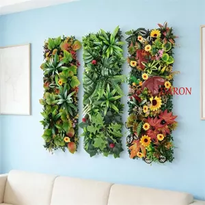 Thảm bạch đàn nhân tạo DARON, Tấm tường cây nhân tạo bền bỉ DIY, Thảm cỏ ngoài trời Bảo vệ tia cực tím Mô phỏng màu xanh lá cây Tấm thực vật phong Màn hình riêng tư