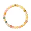 Siêu-Fine Tự Nhiên Cầu Vồng Tourmaline Vòng Chuyển Hạt Co Giãn Vòng Tay Pha Lê Trang Sức