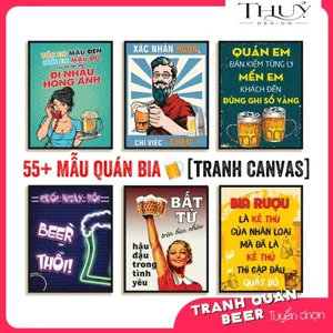 55+ Mẫu tranh treo tường quán bia , trang trí quán beer phong cách vintage bụi bặm