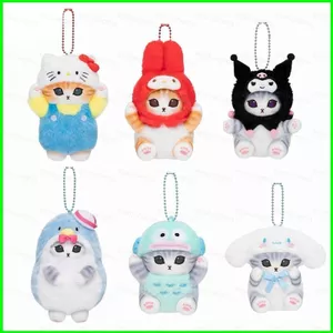 PS1 sanrio x mofusand Hangyodon Cinnamoroll Kuromi My Melody Hello Kitty TUXEDOSAM Mặt dây chuyền sang trọng Ba lô Charms SP1