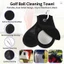 Khăn lau bóng Golf Thiết kế hai mặt di động có móc có thể điều chỉnh để gắn thắt lưng