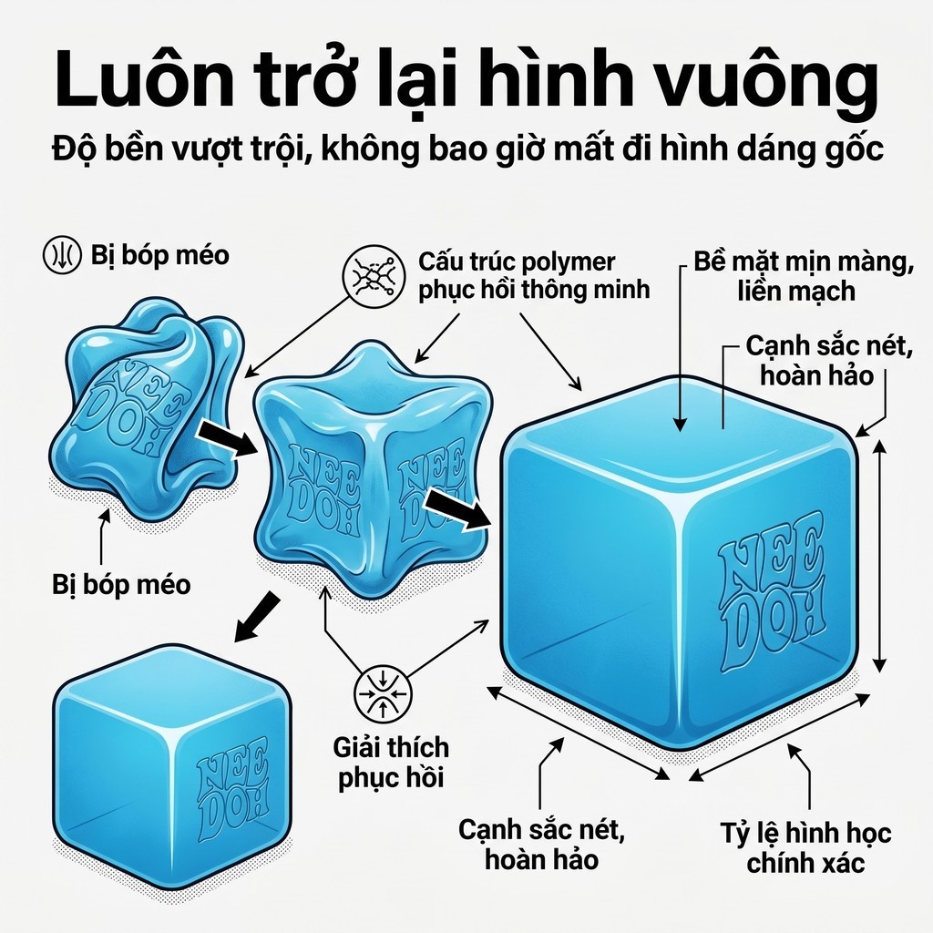 NeeDoh Nice Cube, đồ chơi bóp an toàn cao cấp, không độc hại, trẻ em 3 tuổi+, quà tặng ý nghĩa