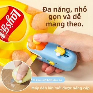 Mini Sealer Hộ Gia Đình Nhỏ Áp Lực Tay Nhựa Sealer Snack Túi Nhựa Sealer Bảo Quản Thực Phẩm Niêm Phong Kẹp
