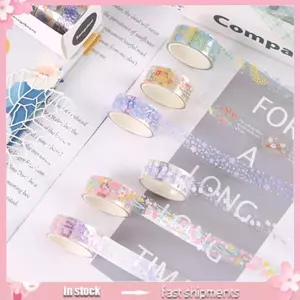 YOI 5 Cuộn Hoa Trang Trí Băng 15mmX2M Cho Nghệ Thuật Thủ Công Thêu Sò Tạp Chí Album