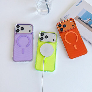 Vỏ điện thoại từ nước gợn sóng rung động cho iPhone 17 16 15 13 14 Pro Max Vỏ chống sốc cứng