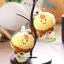 E-WOITD 1 Cái Kawaii Giỏ Hoa Dễ Thương Búp Bê Ong Nhỏ Đồ Chơi Sang Trọng Móc Khóa Mặt Dây Chuyền Trẻ Em Bapa Phụ Kiện Quà Tặng Ngày Lễ E-WOITD