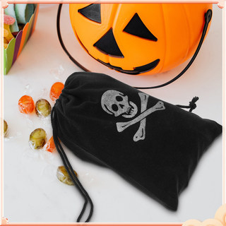 30 Chiếc Túi Trang Trí Tiệc Halloween Túi Goodie Cướp Biển Dây Rút Túi Vàng