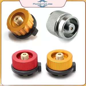 POWER Thiết bị chuyển đổi lò gas cắm trại chất lượng cao Bình xăng dài Đầu chuyển đổi lò khí Bộ chuyển đổi xi lanh bình xăng kim loại.