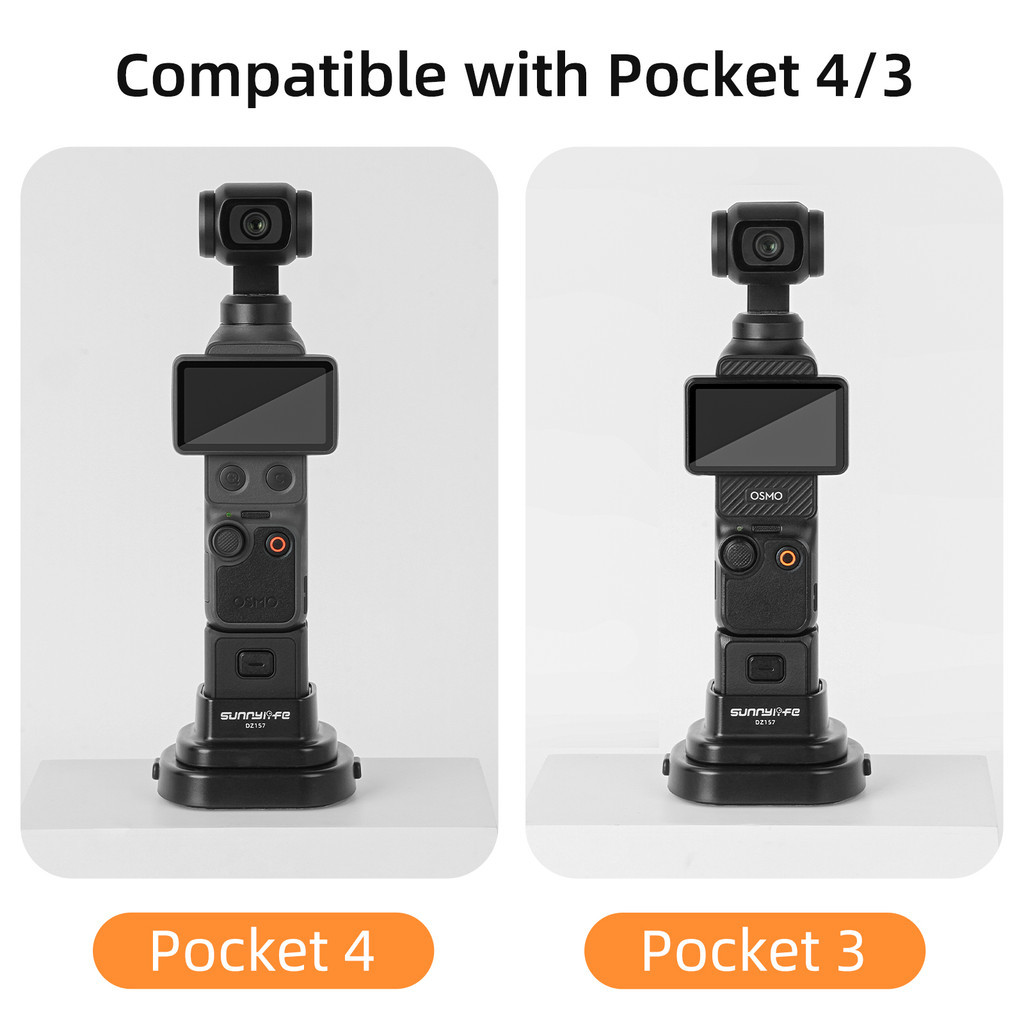 Sunnylife Cho DJI Pocket 4 Giá Đỡ Ô Tô Và Để Bàn Cho DJI Pocket 4 / 3 2 Trong 1 Đế Có Thể Tháo Rời Để Bàn Thẳng Đế Phụ Kiện