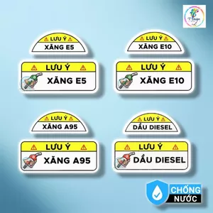 Tem Dán Nắp Xăng E5 E10 A95/Dầu Diesel - Decal Chống Nước Ô Tô Từ Mày Mò Store