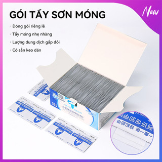 Miss Gooey Bộ dụng cụ tẩy sơn móng tay là sản phẩm dùng một lần, không mùi và dịu nhẹ không làm hư hại sơn móng tay hoặc sơn gel.