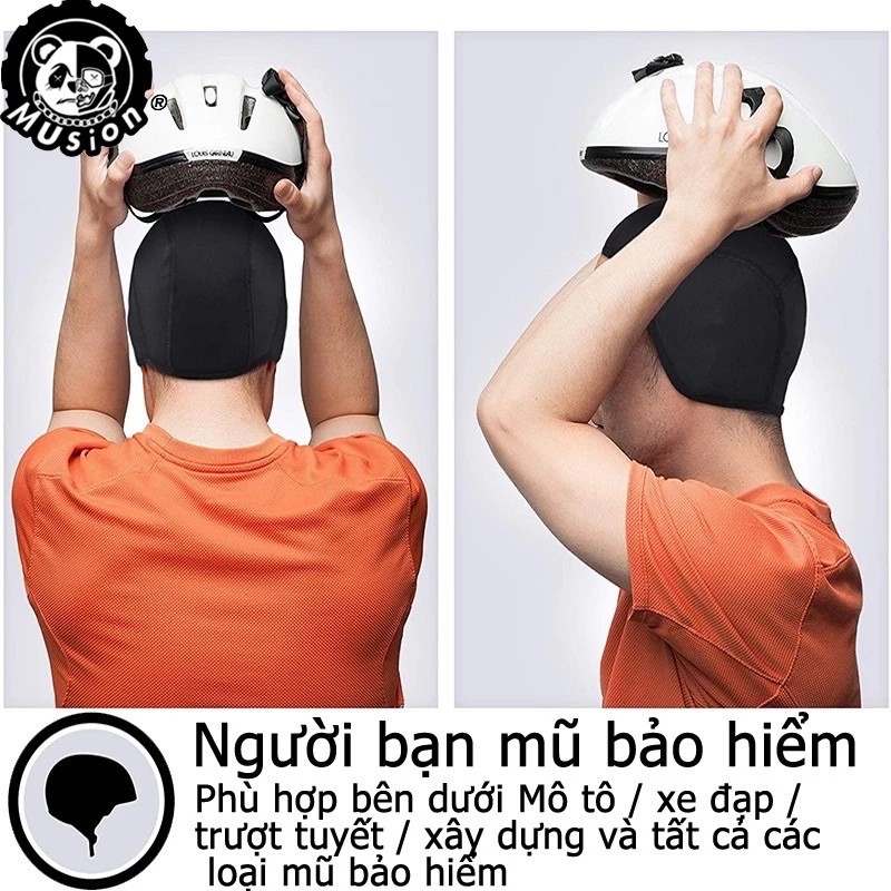 Mũ lót mũ bảo hiểm Musion thấm hút mồ hôi co giãn tốt phong cách thể thao ngoài trời