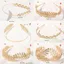 BRABRAA Lá Vàng Tiara, Phụ Kiện Cô Dâu Thoải Mái Phù Hợp Với Mũ Cô Dâu, Trang Sức Tóc Retro Phong Cách Hàn Quốc Mũ Đội Đầu Nữ Bé Gái