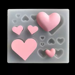 Khuôn Silicon Hình Trái Tim Tình Yêu 3D Nhựa Dính Bánh Nhà Bếp Trang Trí Nướng Bánh Khuôn Socola DIY Trang Sức Bông Tai Mặt Dây Chuyền Dụng Cụ VN