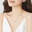 FANCIME "Azura" CZ Stones Vòng cổ bạc hình bướm