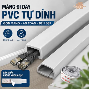 khe cắm dây tự dính pvc mềm có thể uốn cong cắt tùy ý chống mài mòn cách điện cho sàn tường góc bàn